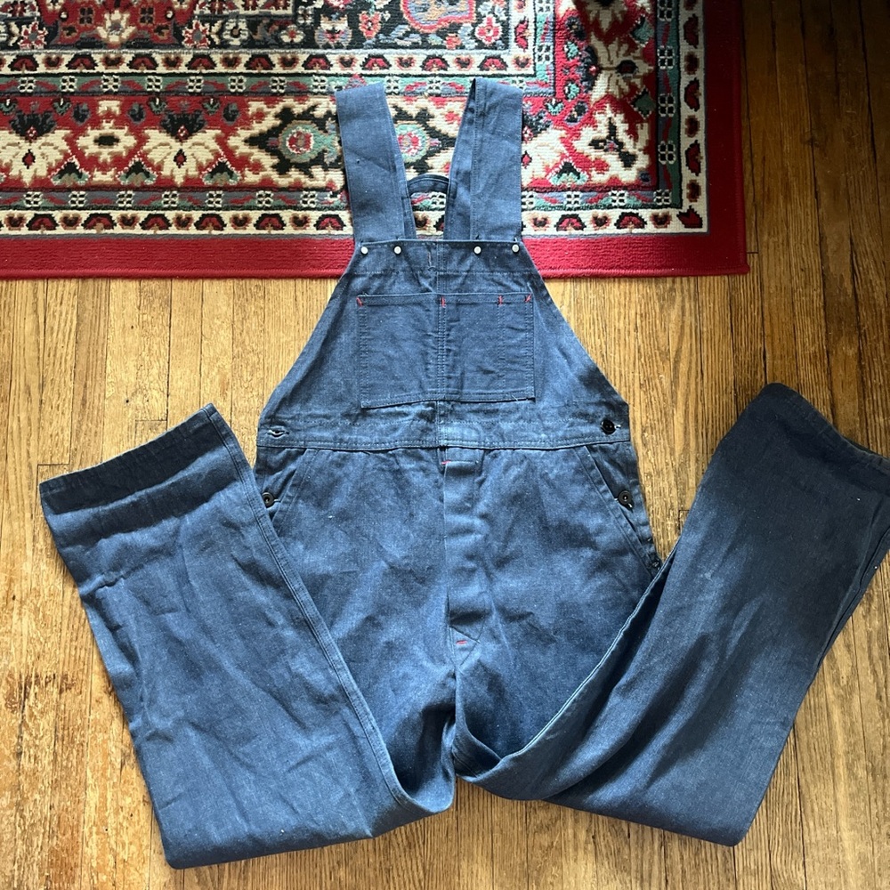 70s Denim Dungarees, Size Small